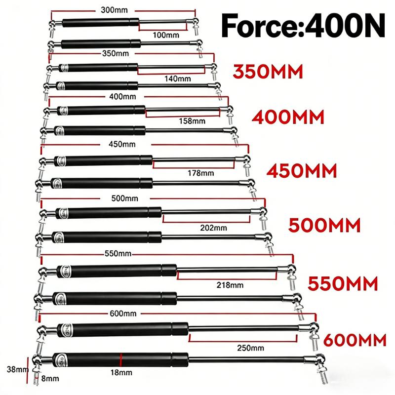 400N Universal Hydraulic Gas Struts 2Pcs