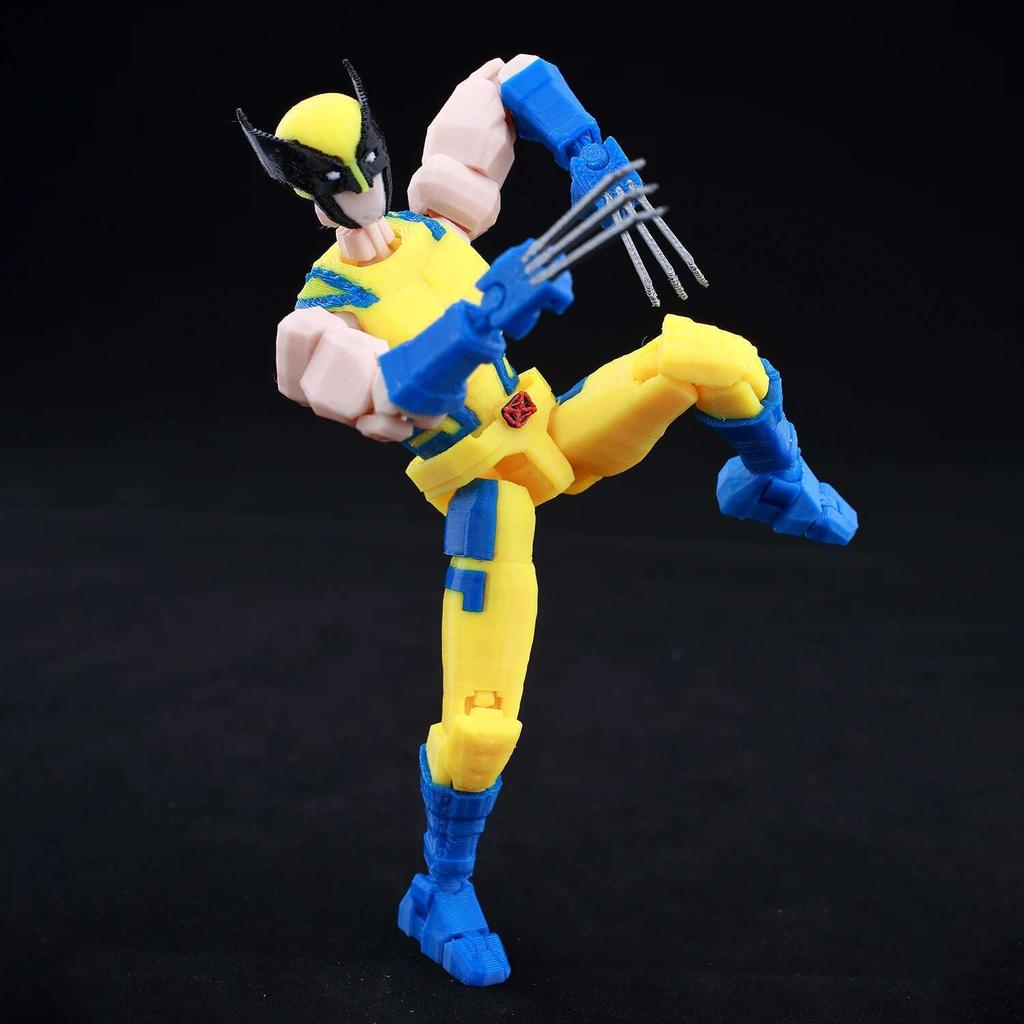 Figuras de Acción de Personajes de Anime Impresas en 3D Muñeco de la Suerte 13 Figuras de Acción Wolverine Articulado Móvil Hombre Cambiaformas Maniquí Juguetes