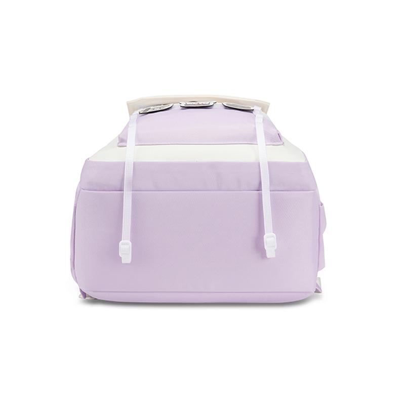 Women's Color Block Backpack Large Capacity Middle School Student Schoolbag
