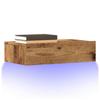 VidaXL Meubles TV avec éclairage LED 2 pcs vieux bois 60x35x15,5 cm, banc TV, meuble hifi, centre de divertissement, buffet 856344