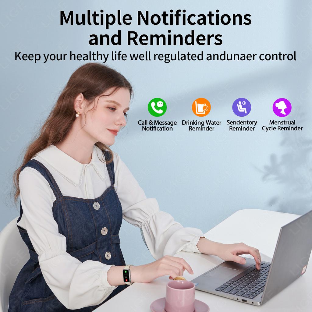 New Fitness Smart Wristband Call Notification Heart Rate Sleep Tracking Exercise Pedometer Smartwatch Band For IOS Android