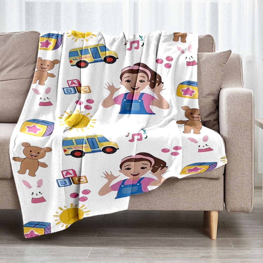 Ms. Rachel Theme Printed Blanket - Perfect for Couch, Bed, Travel & Outdoor Use | Machine Washable, Cozy & Durable.