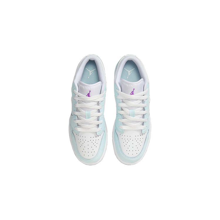 Air Jordan 1 Low SE GS Glacier Blue Kids Sneakers Multi-Color White Super-Violet HJ3481-491