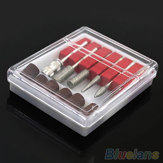 12 Stück Pro Salon Maniküre Nail Art Werkzeuge Schleifbänder Bohrer Set