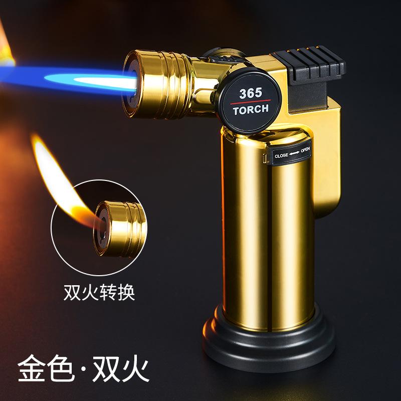 New Direct Blue Flame Open Flame Conversion Lighter Windproof Cigar BBQ Portable Flamethrowers Cigarette Accessories Gift