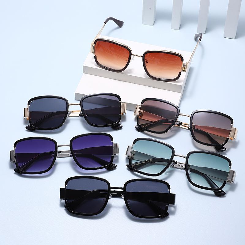 Polygon Large Frame Square Metal Retro Sunglasses Sunglasses Fashion