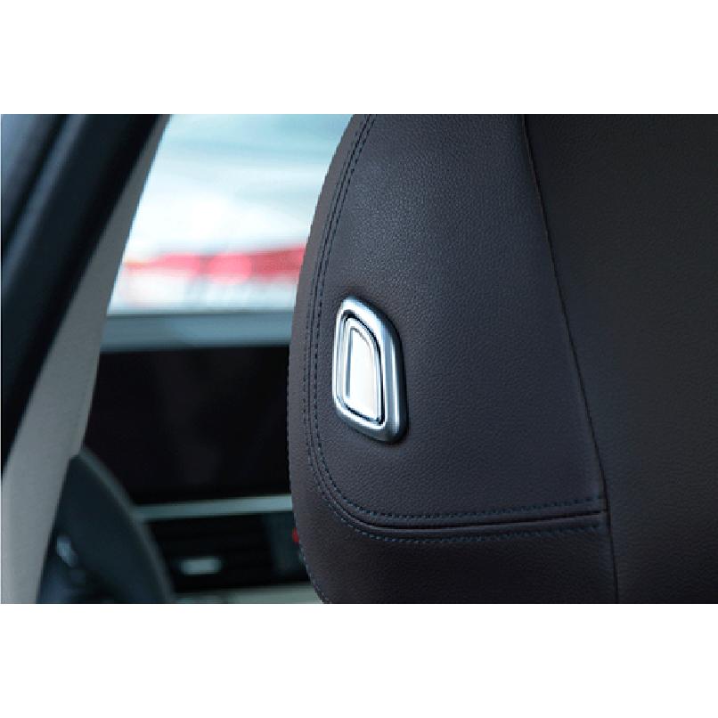 Seat Headrest Switch Button Cover Trim For BMW 3-Series G20 - Silver ABS