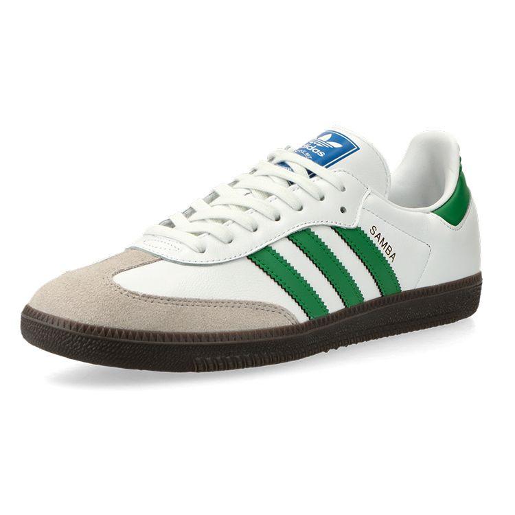 adidas Samba OG Біло-зелені кросівки унісекс Cloud-White Supplier-Colour IG1024