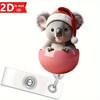 Retractable koala badge clip, ideal for nurses, doctors, and medical professionals.