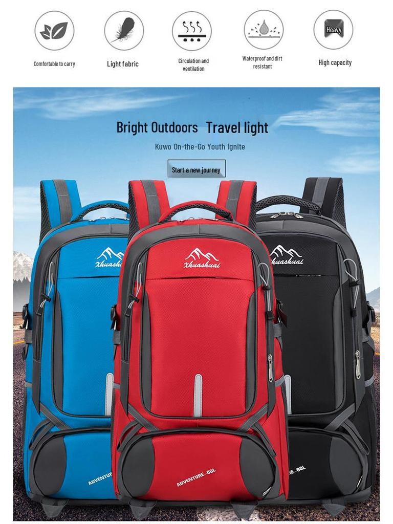 Men's Large Capacity Outdoor Backpack for Travel and Leisure