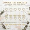 10Pcs Gold /Rose Gold Table Number Stands Heart Shape Name Card Holder  Wedding Party