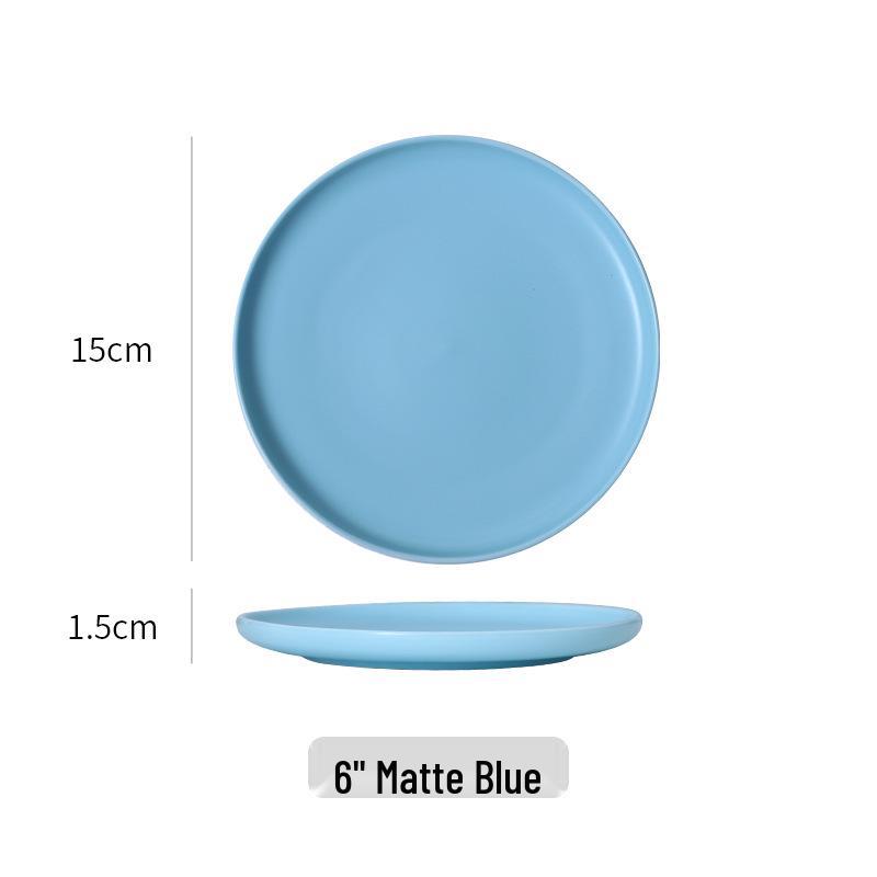 Macaron Matte Ceramic Plate for Pasta, Pizza, Dessert, and Afternoon Tea