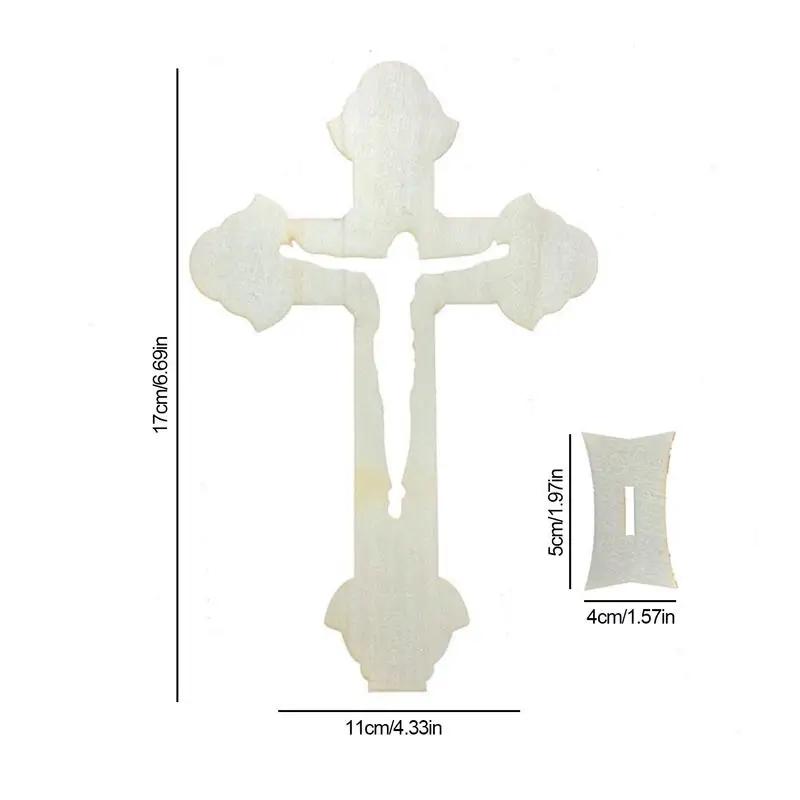 10pcs Small Baptism Decor Rustic Standing Cross for First Communion Prayer Wooden Cross Christian Catholic Wood Crosses Crafts
