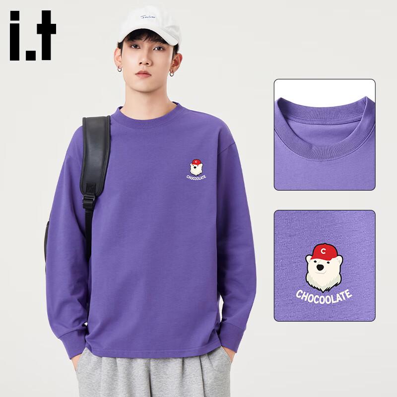 CHOCOOLATEit Мужская свободная футболка с длинным рукавом из чистого хлопка 2XL