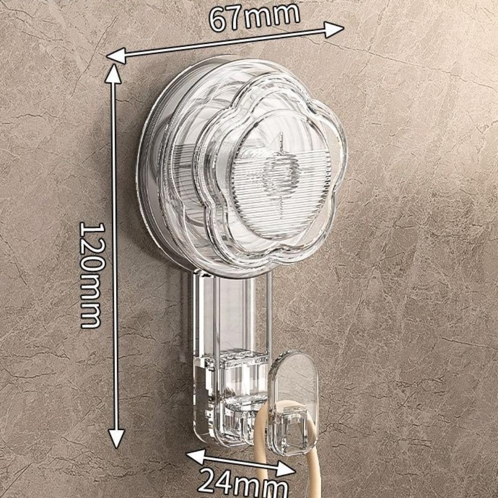 Punch-Free Traceless Sucker Hook Moisture-proof Robe Hook Rotating Suction Cup Hook  Bathroom