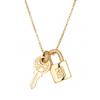 Japanese-Korean Style Rhinestone Key Lock Clavicle Pendant Necklace for Women