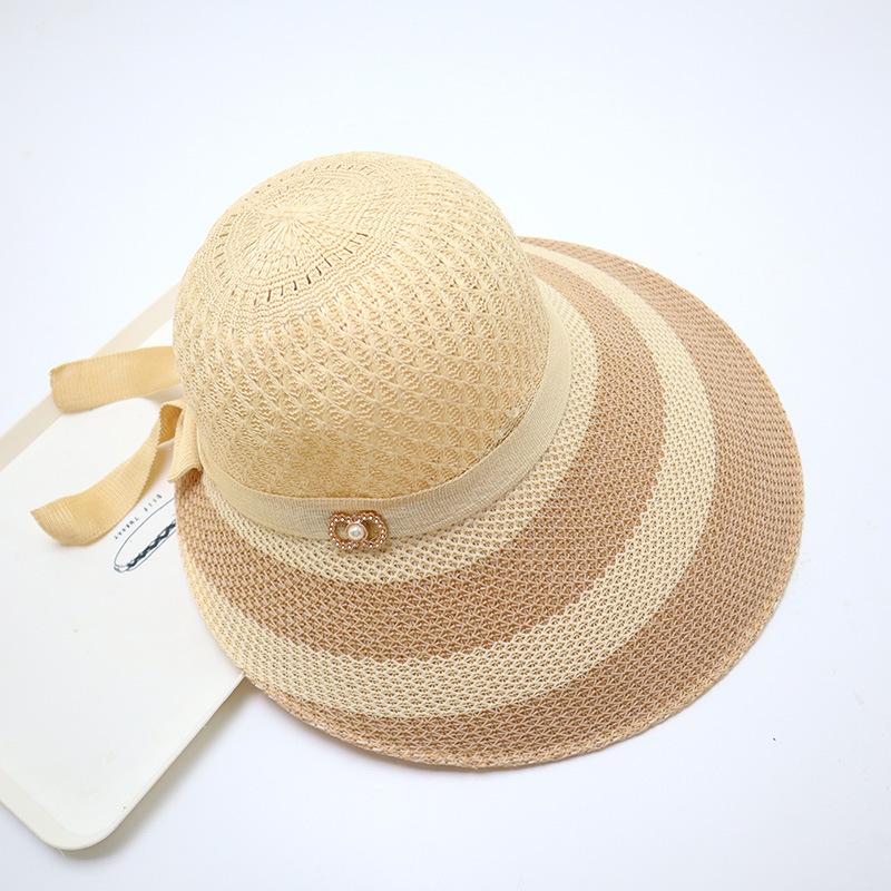 Women's Straw Hat with Large Brim, Summer Shading, Sweet and Versatile Cool Hat, Seaside Beach Hat, Sunscreen Hat, Women's Model