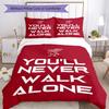 3pcs Liverpool Football Club Bedding Set Duvet Cover Closure Includes 1 Duvet Cover & 2 Pillowcases, Soft and Comfortable for All Seasons.