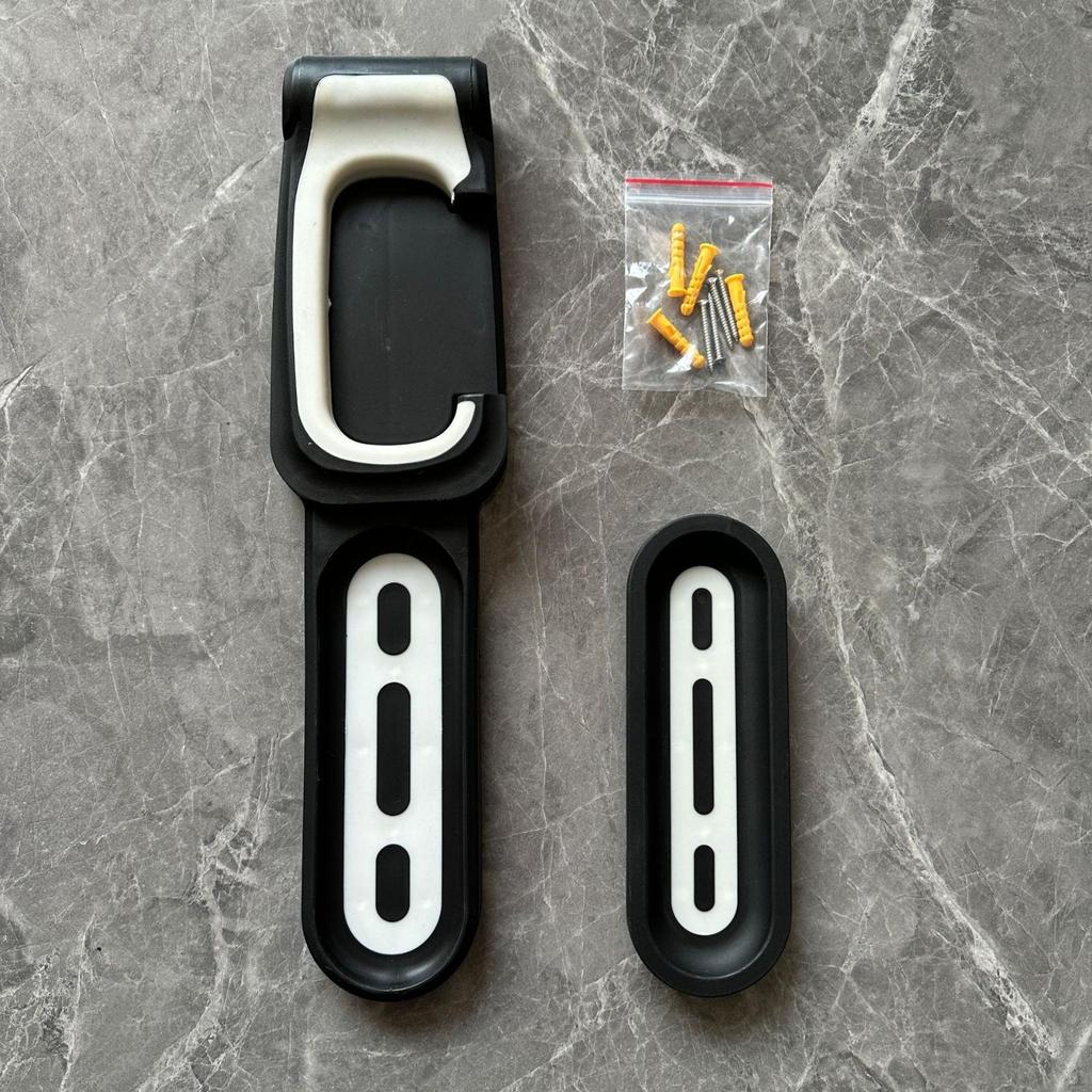WallMounted Bike Hanger Slot Cutouts Vertical Mounting Base Black