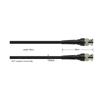 BNC Q9 Male To Male Plug Oscilloscope Test Cable Wire 50 Ohm 3.3ft Impedance Coaxial Cable Cord 100cm