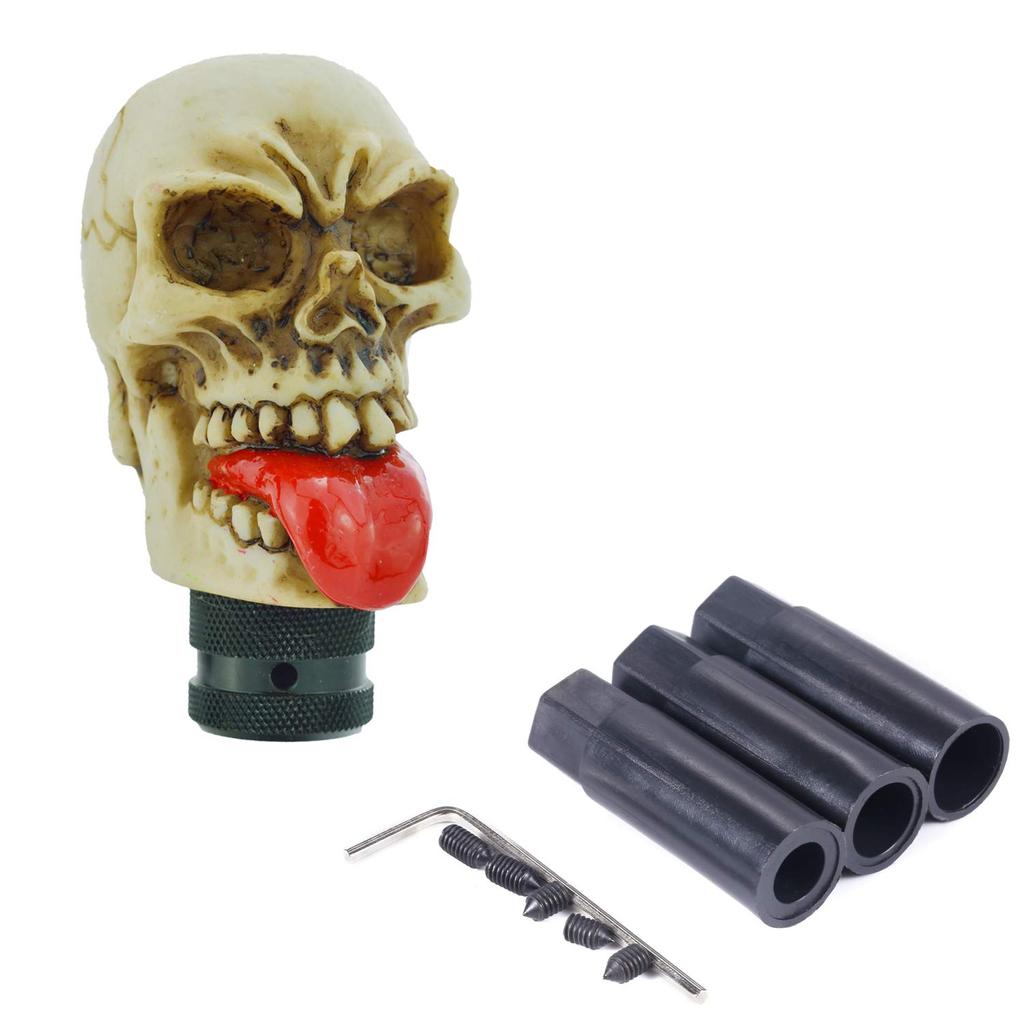 Bashineng Car Auto Gear Stick Shift Knob Large Tongue Skull Transmission Shifter Knob Head