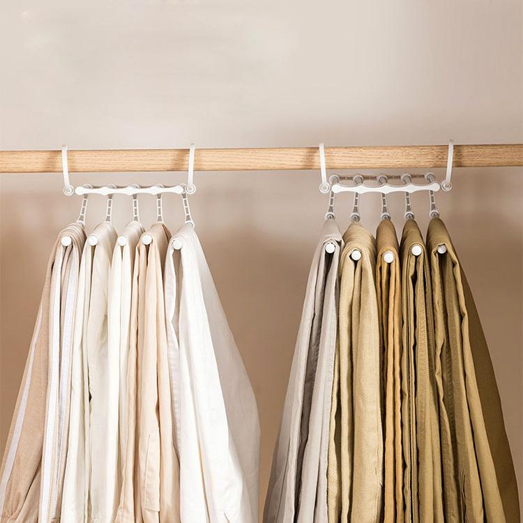 5 In 1 Stainless Steel Pants Rack Wardrobe Storage Adjustable Magic Trouser Hangers Multifunction Towel Shelves Closet Organizer