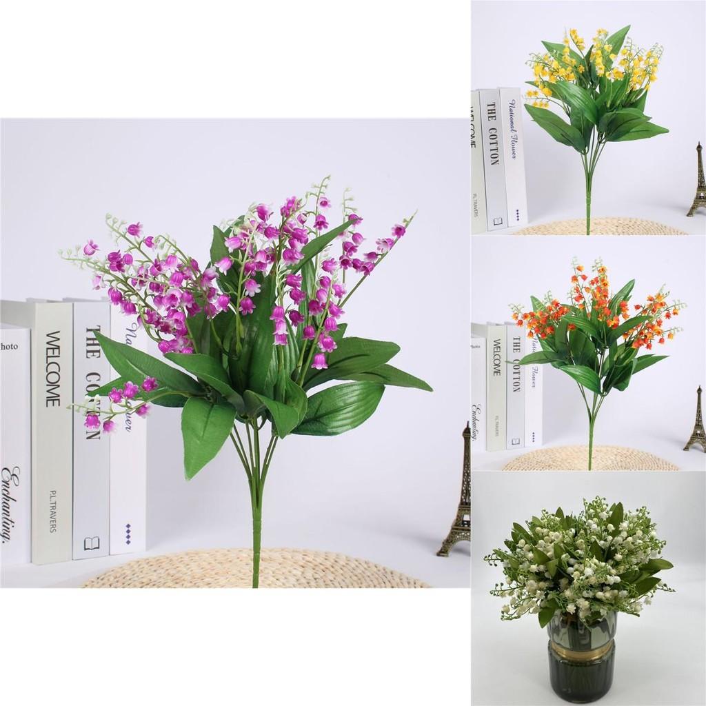 Elegant 7 Branch Artificial Lily Of The Valley Bouquet For Stunning Home And Wedding Decor