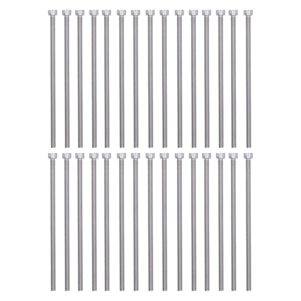 30Pcs Hex Bolt Socket Cap Head Screw A2‑70 304 Stainless Steel Marine Grade Fastener HardwareM6x140