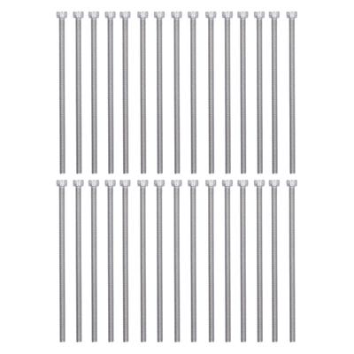 30 Piezas Tornillo Hexagonal de Cabeza Cilíndrica con Vaso A2-70 Acero Inoxidable 304 Grado Marino Sujetador Herrajes M6x140