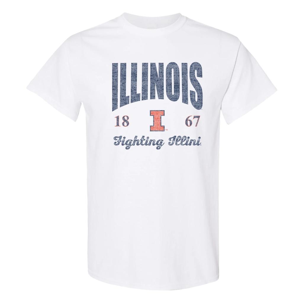 Illinois Giving Noise T-Shirt - White