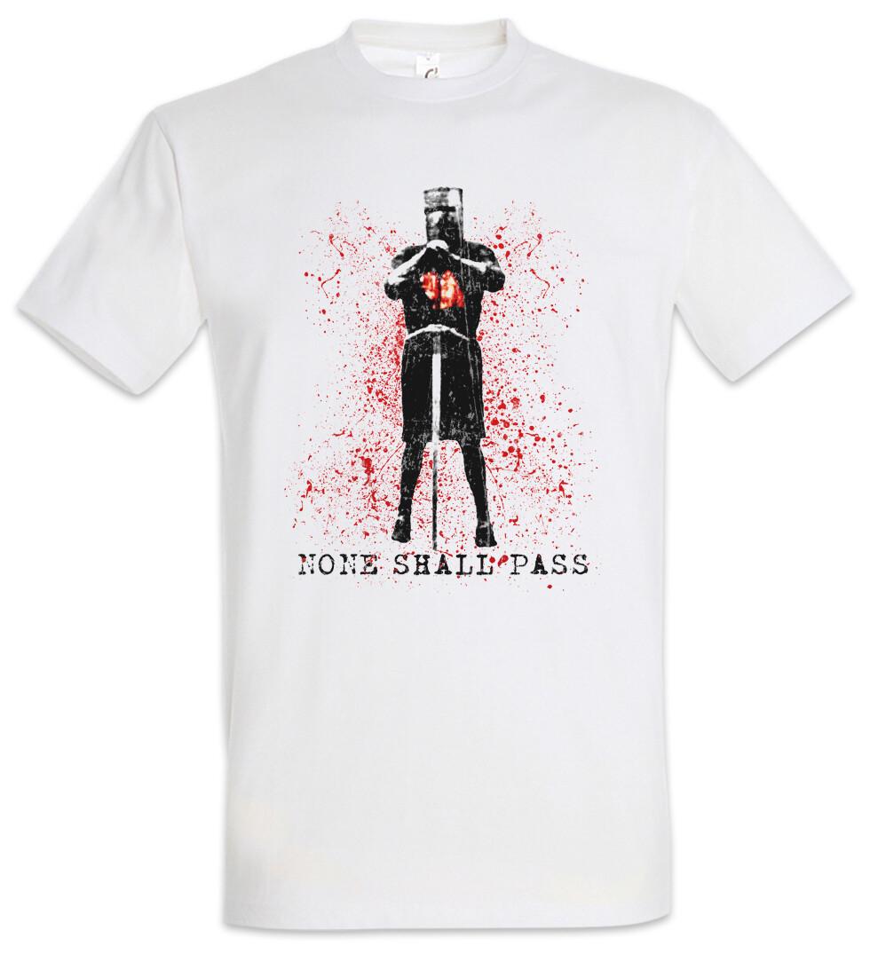 None Shall Pass T-Shirt Mens Womens Tees Top Monty Fun Black Python Knight And The Holy Grail XL
