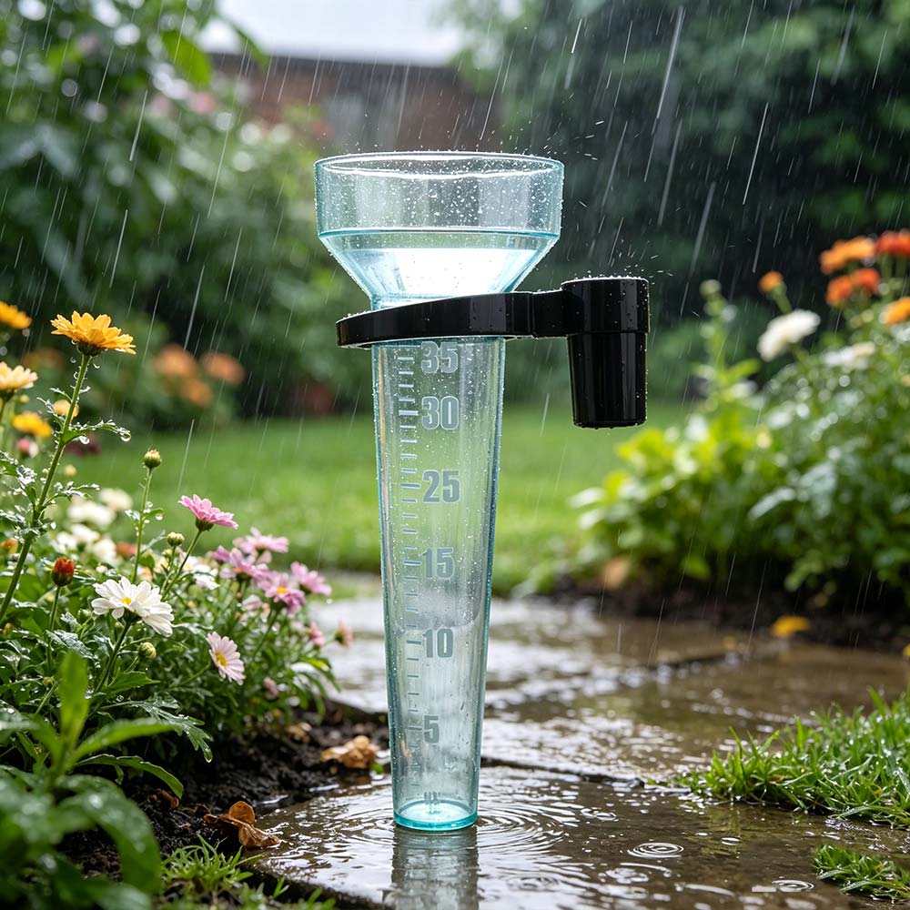 Transparent Gardening Rainwater Meter Plastic Lawn Rainfall Gauge Farm Rain Gauge  Outdoor