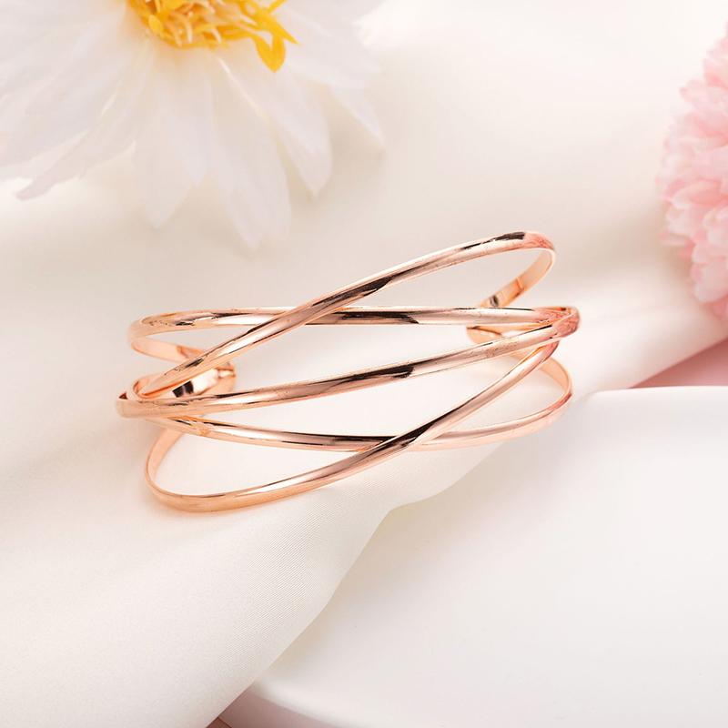 Punk Fashion Metal Cuff Bangles for Women Retro Personality  Exaggerated Hollow Out Geometric Bangles Party Jewelry Wholesale
