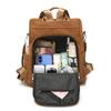 Retro Large Capacity School Bag Multi-function Shoulder Bag Women's Travel Backpack