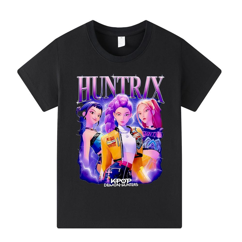 A1228 Kids Boys Girls Kpop Rumi Zoey Mira Print Short Sleeves T-shirt