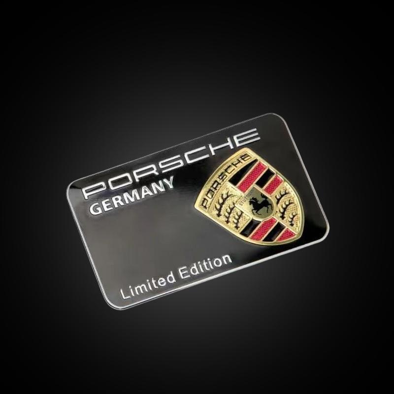 3D Alumínium Porsche Embléma Autó Jelölés Kitűző Matrica Karosszéria Csomagtartó Ablak Személyiség Dekoráció Matrica Autó Tartozékok