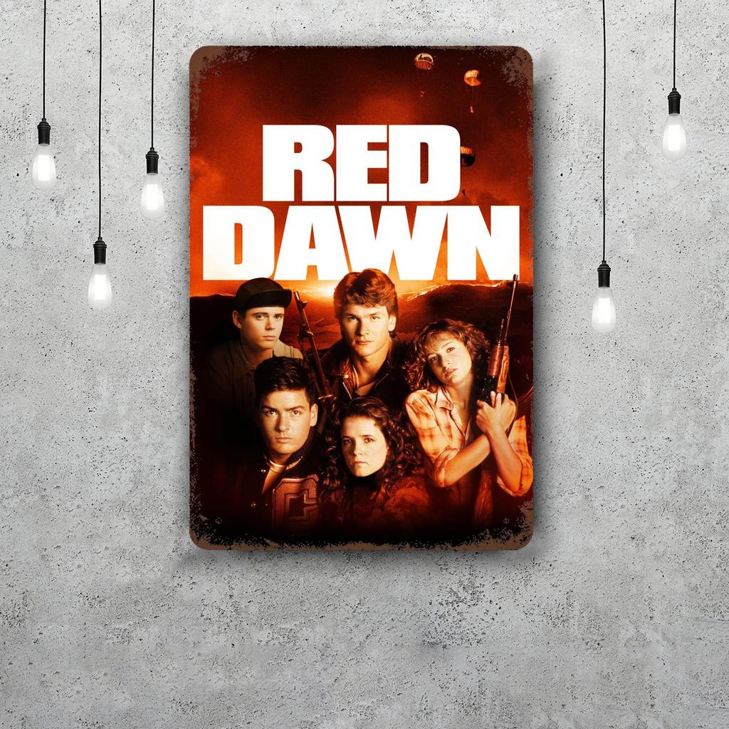 1984 Movie Red Dawn Vintage Metal Tin Signs Posters Decor Retro Metal Plaque Wall Art Decor for Garage Bar