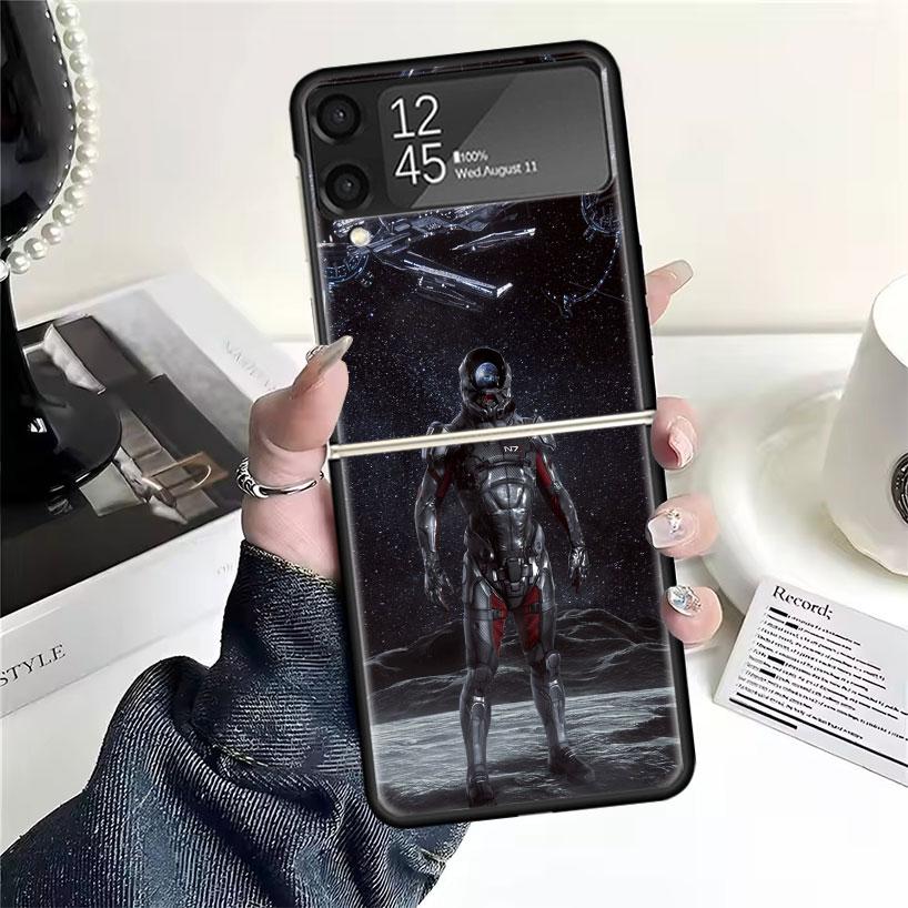 N7 Mass Effect Cases For Samsung Galaxy Z Flip 4 5 6 7 3 Z Flip7 Flip6 Flip4 Flip5 Flip3 5G Hard Shockproof Fundas Cover