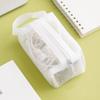 Multipurpose Breathable Square Mesh Storage Pouch Lightweight Mini Wash Bag Mini Zipper Coin Purse Large Capacity Coin Purse 1/2