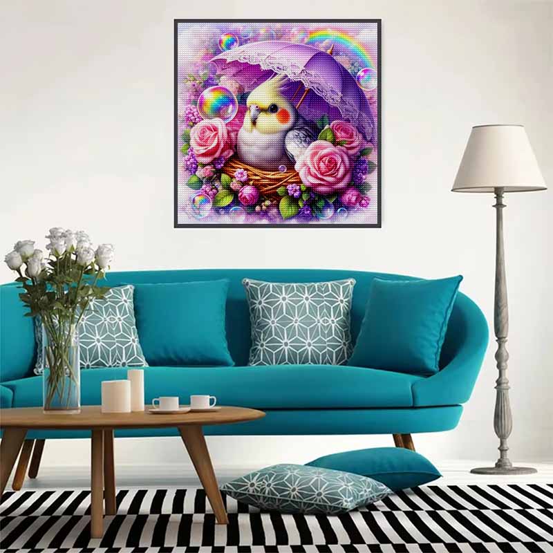 New Arrival 5D DIY Full Circle Diamond Painting "Cute Parrot" Embroidery Cross Stitch Home Decor Gift