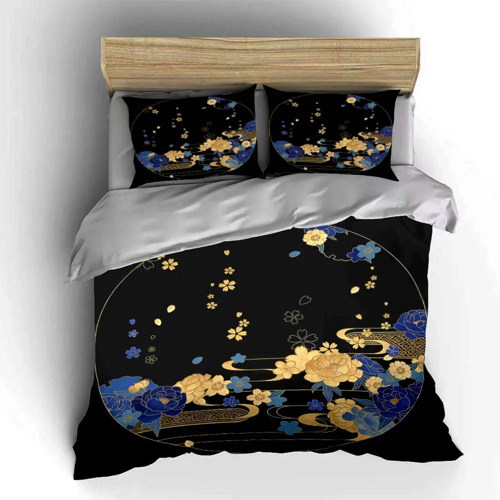 Elegant Floral Design Decor Set Soft Comfortable Duvet Cover Bedding Set Included 1*Duvet Cover & 2*Pillowcases gift