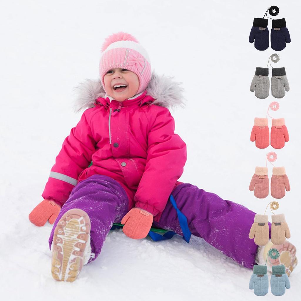 Umeloeo Knitted Cute and Thick Mittens for with Warm and Perfect for Playing In the and Commuting To Elementary Boys and Ages Size Ages Kids' Mittens,