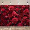 2D Flat Surface Bright Rose-themed Background Fabric Suitable for Wedding Party Event Decoration Polyester Fiber