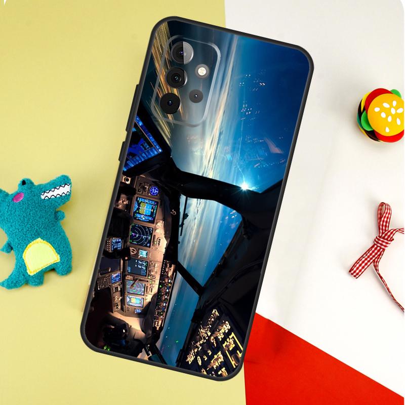 Aircraft Airplane Fly Travel Case For Samsung Galaxy A54 A34 A24 A14 A12 A22 A32 A42 A52 A72 A52S A51 A71 A13 A53 Cover