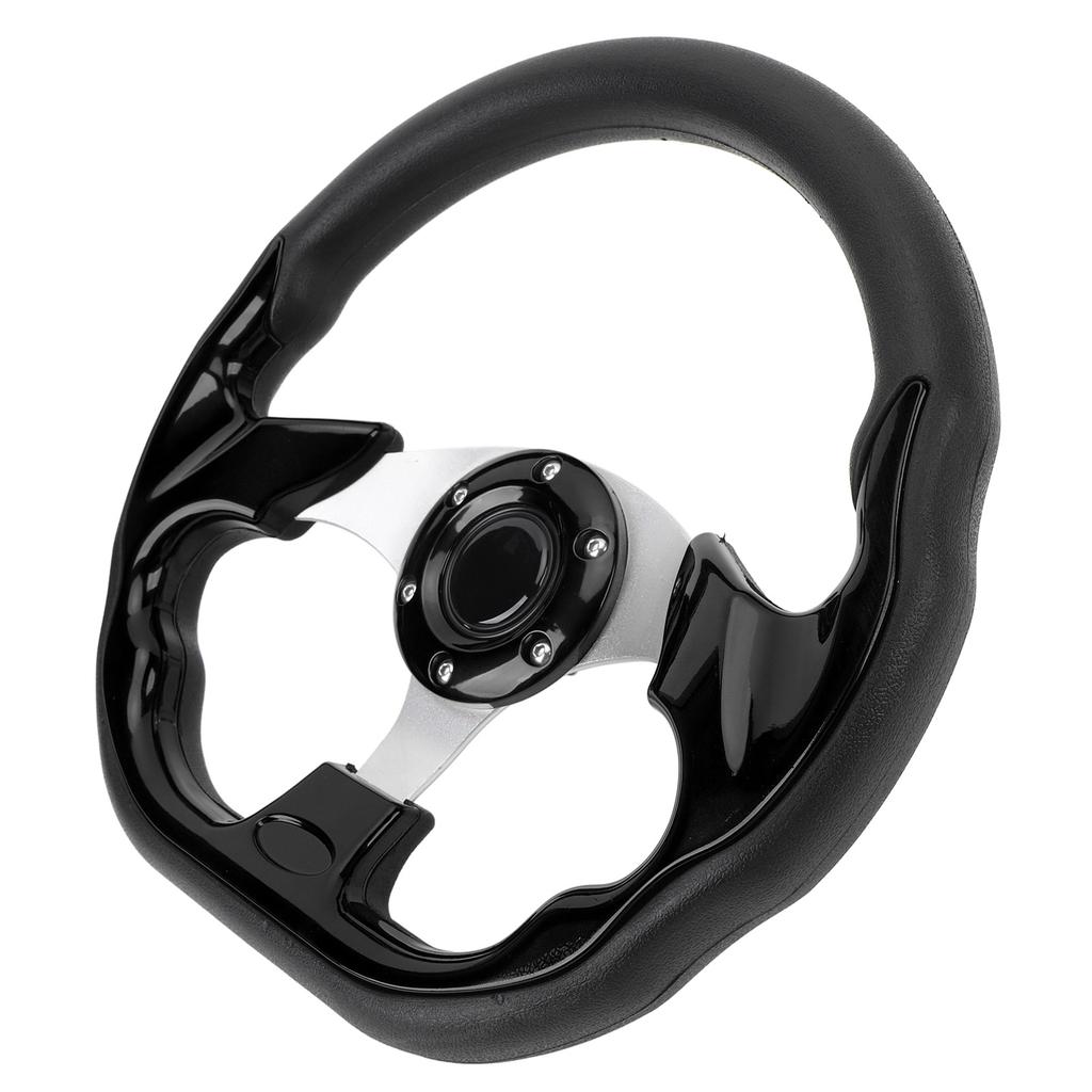 Car Steering Wheel 13in PU Stylish Look Impact Proof Enhanced Grip Easy Installation Racing Steering Wheel for Vehicle