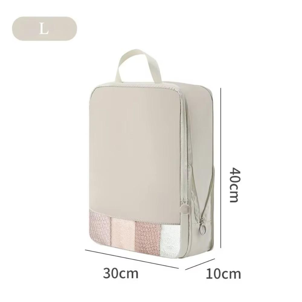 Space Saving Compression Storage Bag with Handle Portable Travel Clothes Sorting Bag Large Capacity Transparent Window