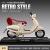 1:12 Vespa 946 Modell aus Metall, klassisches Freizeitmotorrad, Diecast-Metall, Straßenmotorrad-Retro-Modell mit Sound und Licht, Kinderspielzeug, Geschenk