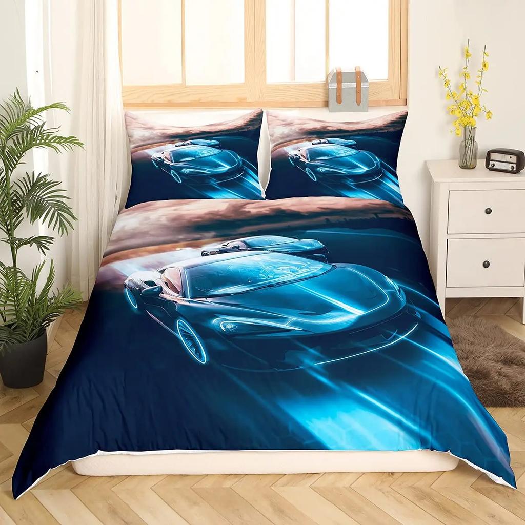 Hyper Car Printed Duvet Cover With Pillowcase Bedding Set Single Double Twin Full Queen King Size 2/3pcs Polyester Quilt Cover