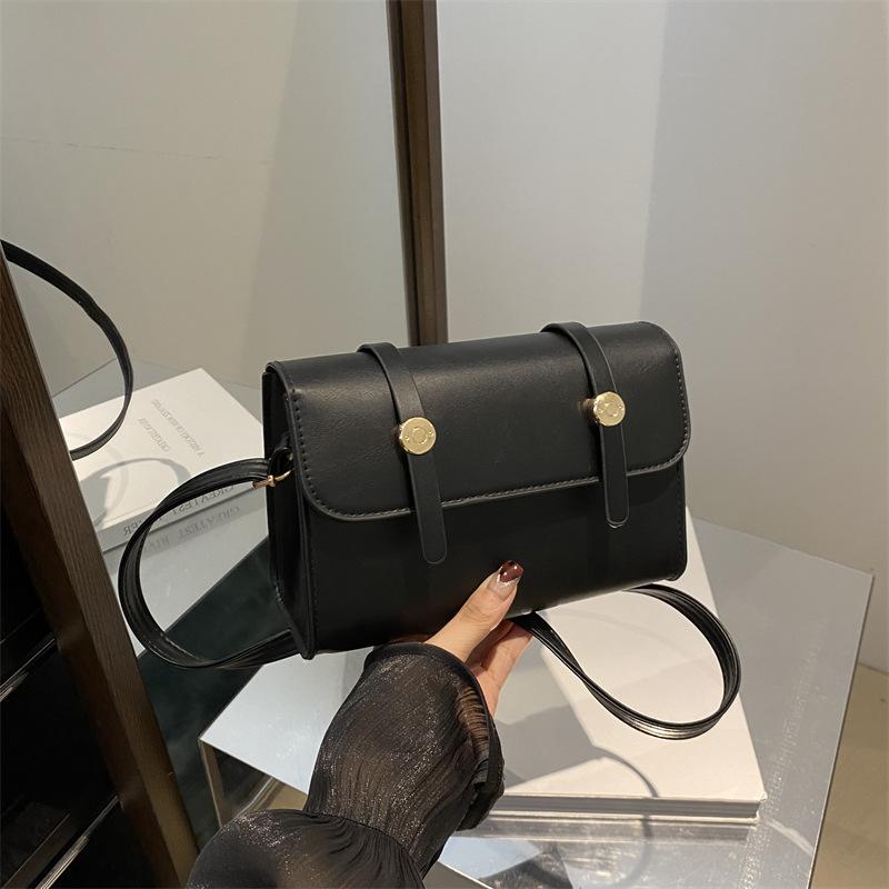 European and American Fashion Simple Retro Foreign Style Bag Women's Bag 2025 Autumn New Small Square Bag Oblique Span Handbag