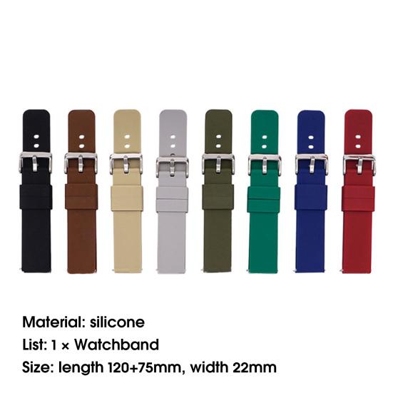 Bracelet de Montre Super Doux Résistant à l'Usure Flexible Sans Allergie Installation Simple Libération Rapide Bracelet de Montre en Silicone Accessoires de Montre